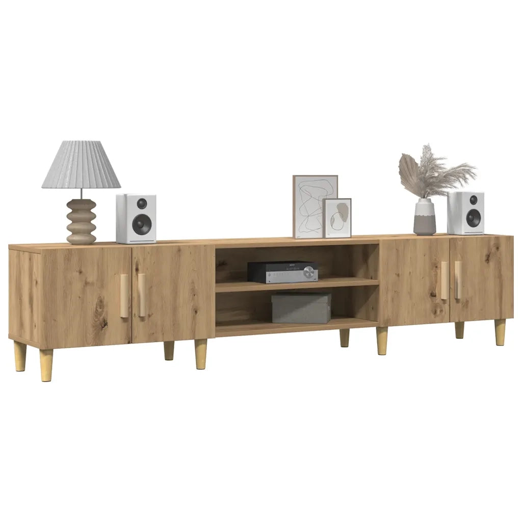 Mobile TV | Armadietto TV | Mobile Porta TV Rovere Artigianale 180x31,5x40 cm in Truciolato