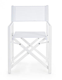 Set 2 Sedie Regista da Giardino 48x56x86h cm Taylor Bianco