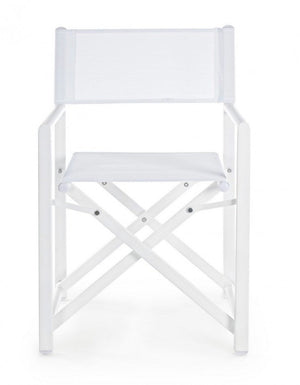 Set 2 Sedie Regista da Giardino 48x56x86h cm Taylor Bianco