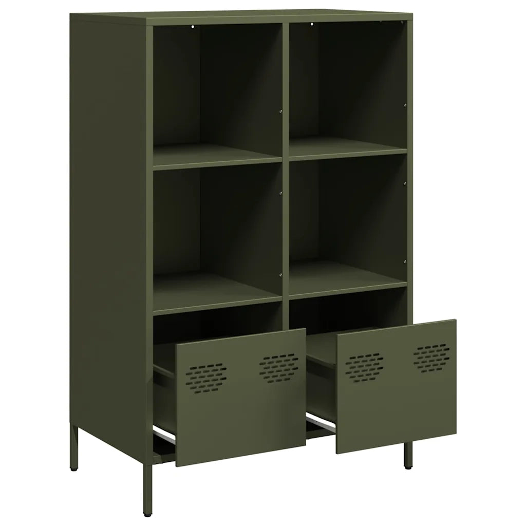 Credenza Verde Oliva 68x39x103,5 cm in Acciaio 851386