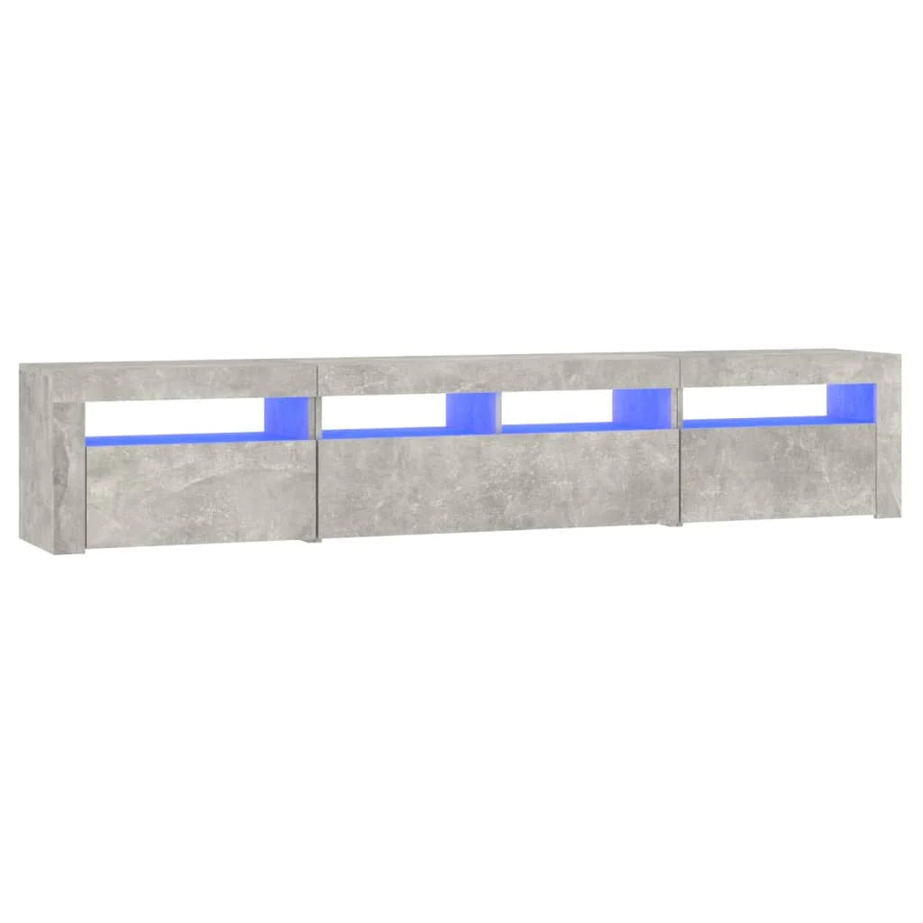 Mobile TV multimediale scaffale TV credenza mobile TV sala da pranzo soggiorno camera da letto con luci LED 210 x 35 x 40 cm grigio 02_0026555