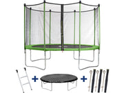Trampolino tappeto elastico YOOPI - Ø 4.25 m - con rete, scala, telone e kit d'ancoraggio