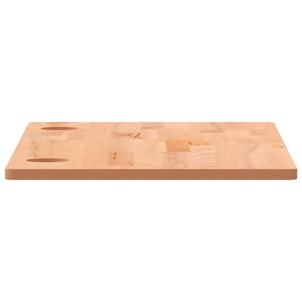 Piano per Scrivania 100x50x1,5 cm in Legno Massello di Faggio