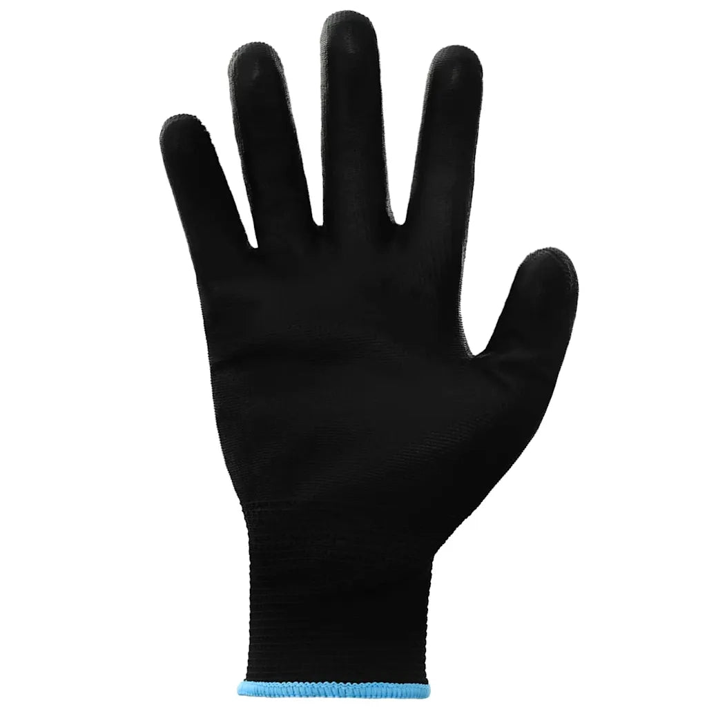 Guanti da Lavoro 24 pcs Nero 9 / l Poliestere 42020715