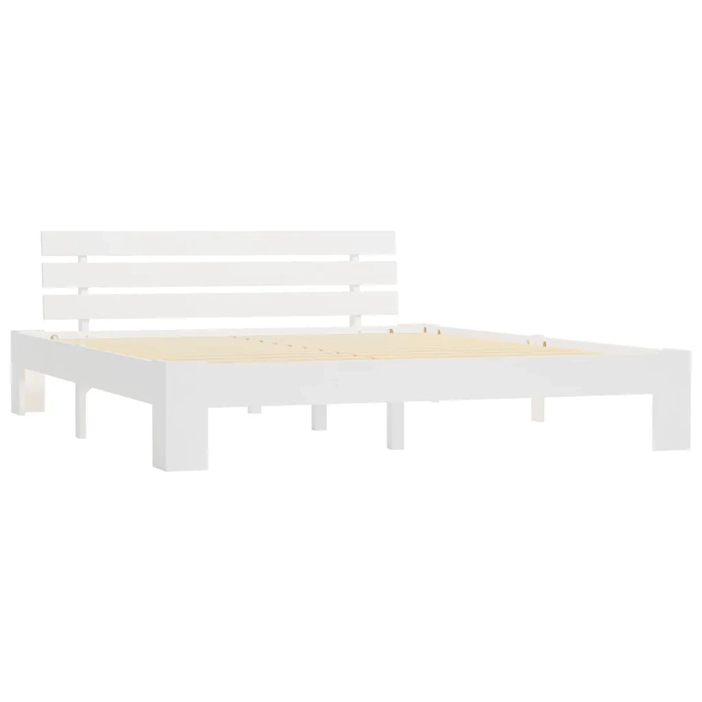 Giroletto senza Materasso Bianco 180x200 cm Legno Massello Pino 283159