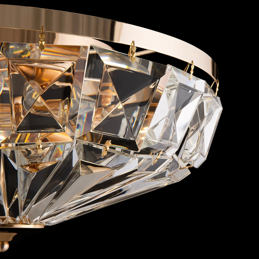 Maytoni Plafoniera contemporanea Facet 6 luci E14 oro metallo vetro