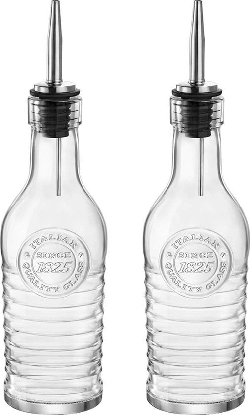 Kit di pulizia con olio e aceto, 2 pezzi, 26,8 cl con valvola in acciaio inossidabile