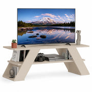 Mobile Porta Tv Moderno per Soggiorno Sabbia in Legno Resistente 120x33.5x40cm