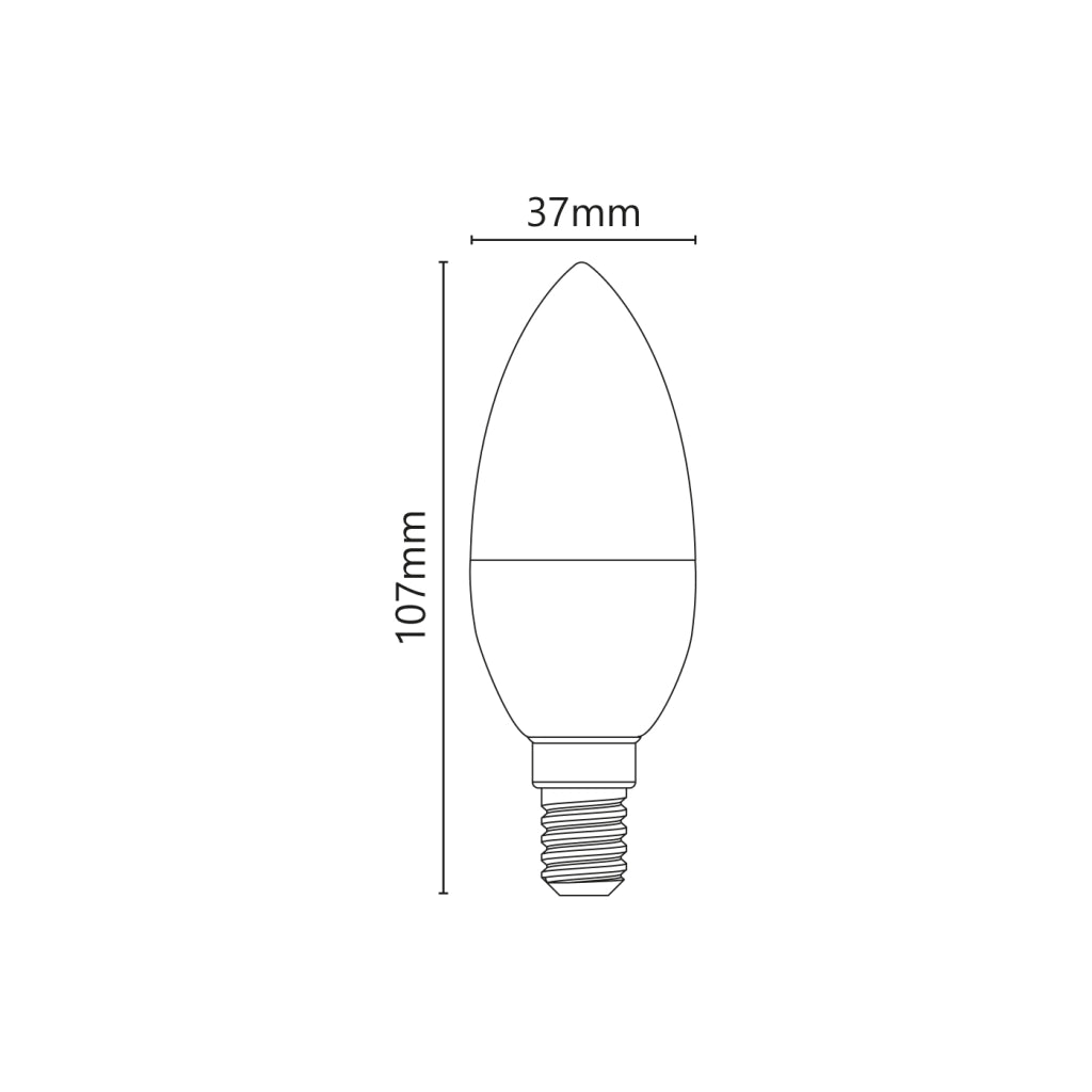 Alcapower Lampada LED Oliva E14 6W 510lm 4000K Bianca Naturale, Tensione Universale 9-30V DC, Luce Istantanea ad Alta Efficienza, Durata 25000 Ore