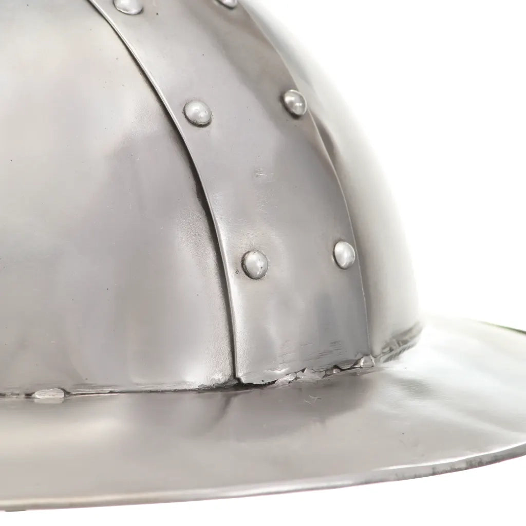 Elmo da Cavaliere Medievale Antico LARP in Acciaio Argento CFW1946022
