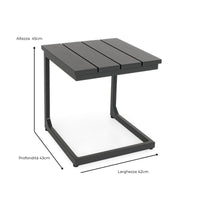 Tavolino design da Giardino Share grigio 41x41x45 cm in Alluminio Share Grigio