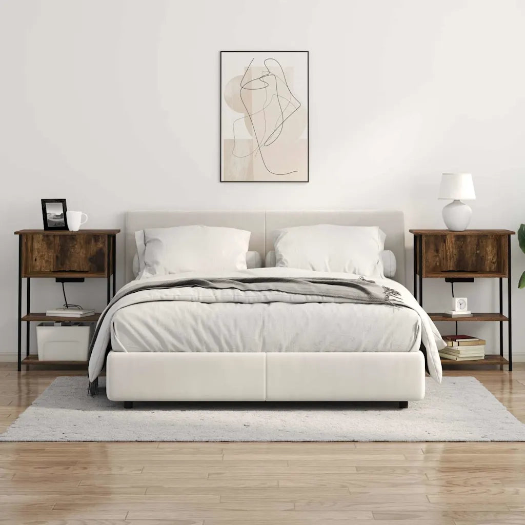 Armadio da Notte Rovere fumé 55 x 31 x 76 cm Legno multistrato 859502