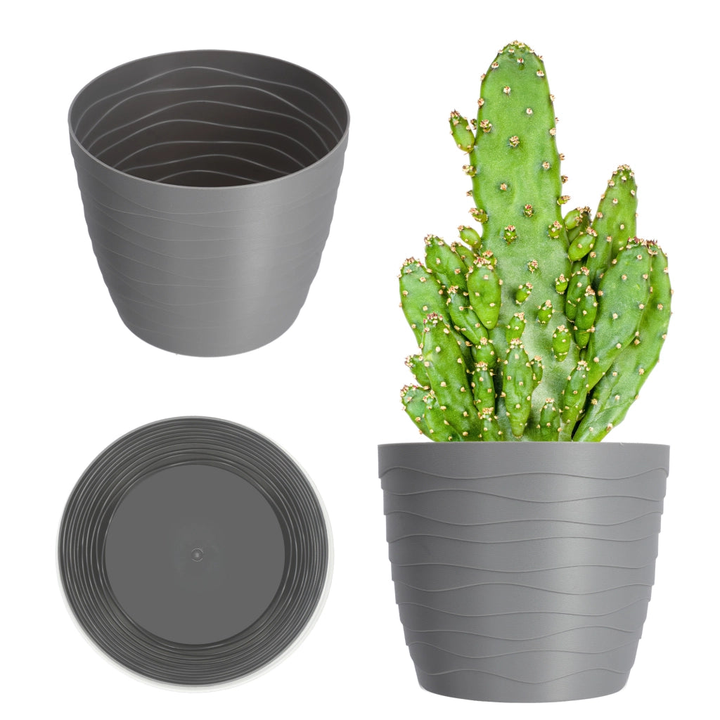 Vaso da fiori KADAX, Vaso da fiori, Grigio, Rotondo, 11 cm, Plastica