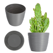 Vaso da fiori KADAX, Vaso da fiori, Grigio, Rotondo, 11 cm, Plastica