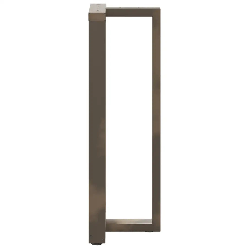 Gambe per tavolo da bar a forma di T 2 pz nere 40x35x(110-111) cm in acciaio 4013099