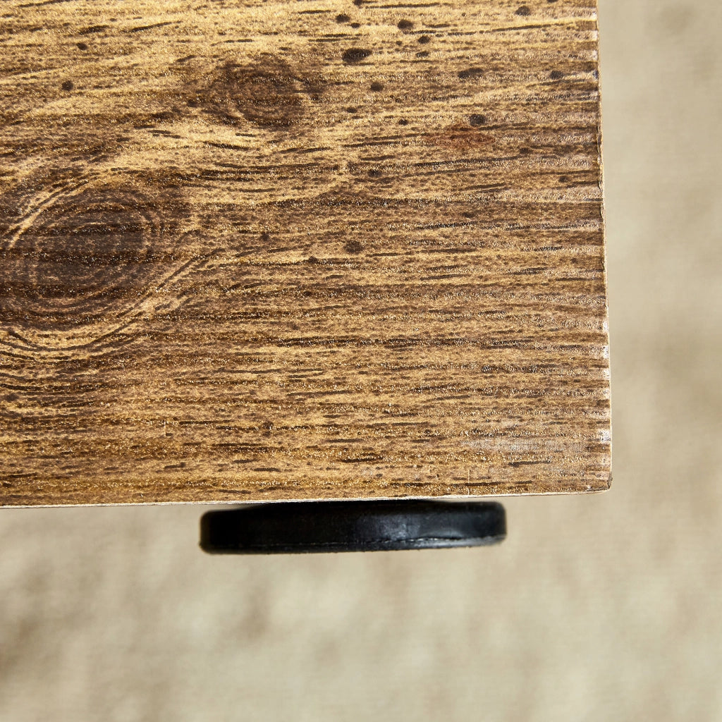 Tavolino da caffè rettangolare in MDF con venatura legno - per soggiorno - 90×50×30 cm - legno