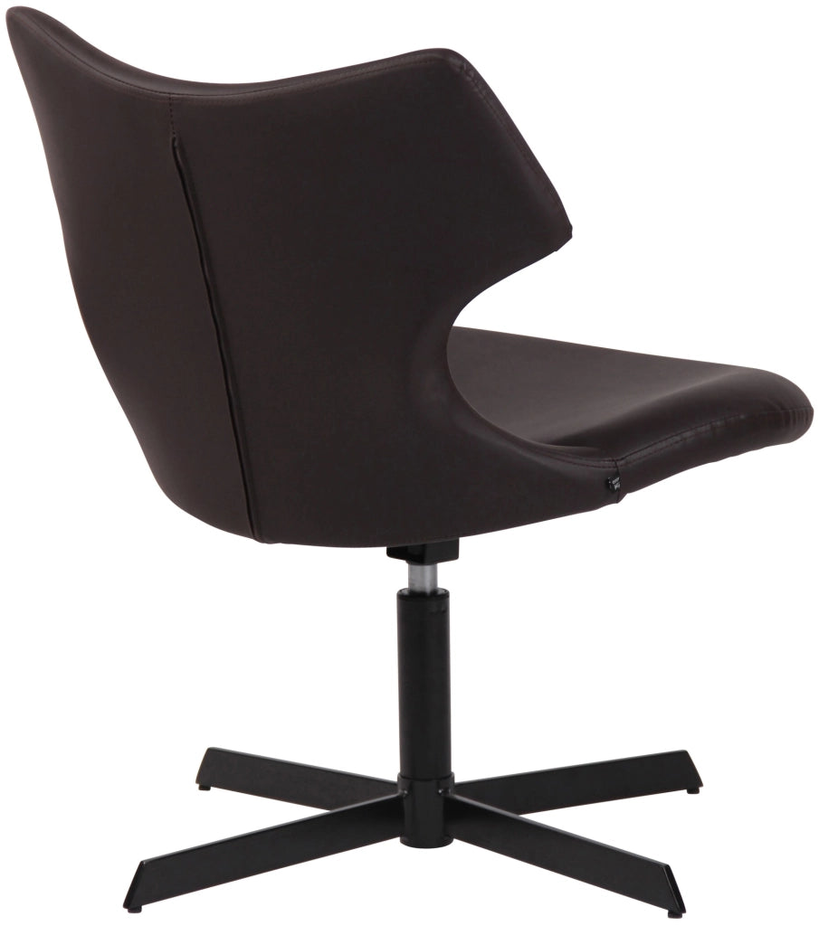 Sedia da lounge Welland in similpelle marrone