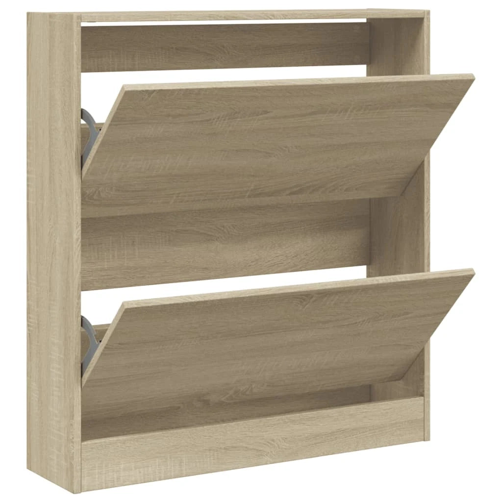 Scarpiera mobiletto portascarpe mobile per ingresso/corridoio/soggiorno design Sonoma 80 x 21 x 87,5 cm legno ingegnerizzato marrone 02_0021732
