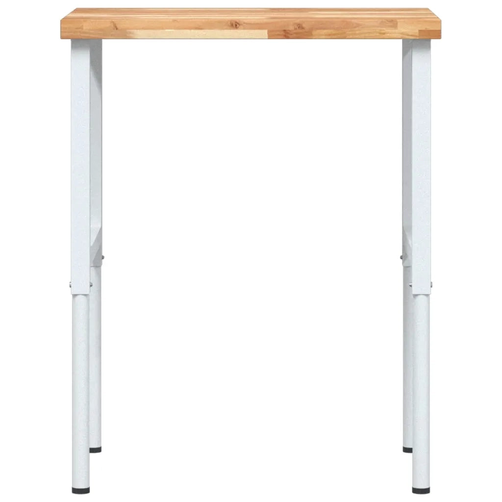Banco Lavoro 80x60x(73-99,5) cm Legno di Faggio Rettangolare 3309714