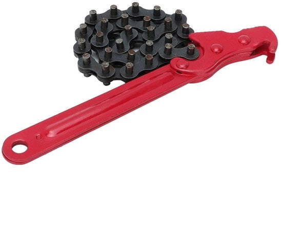 Chiave per catena adattabile - Chiave per filtro olio multifunzionale - Manubrio antiscivolo - Lega di alluminio duraturo - Chiave per filtro olio