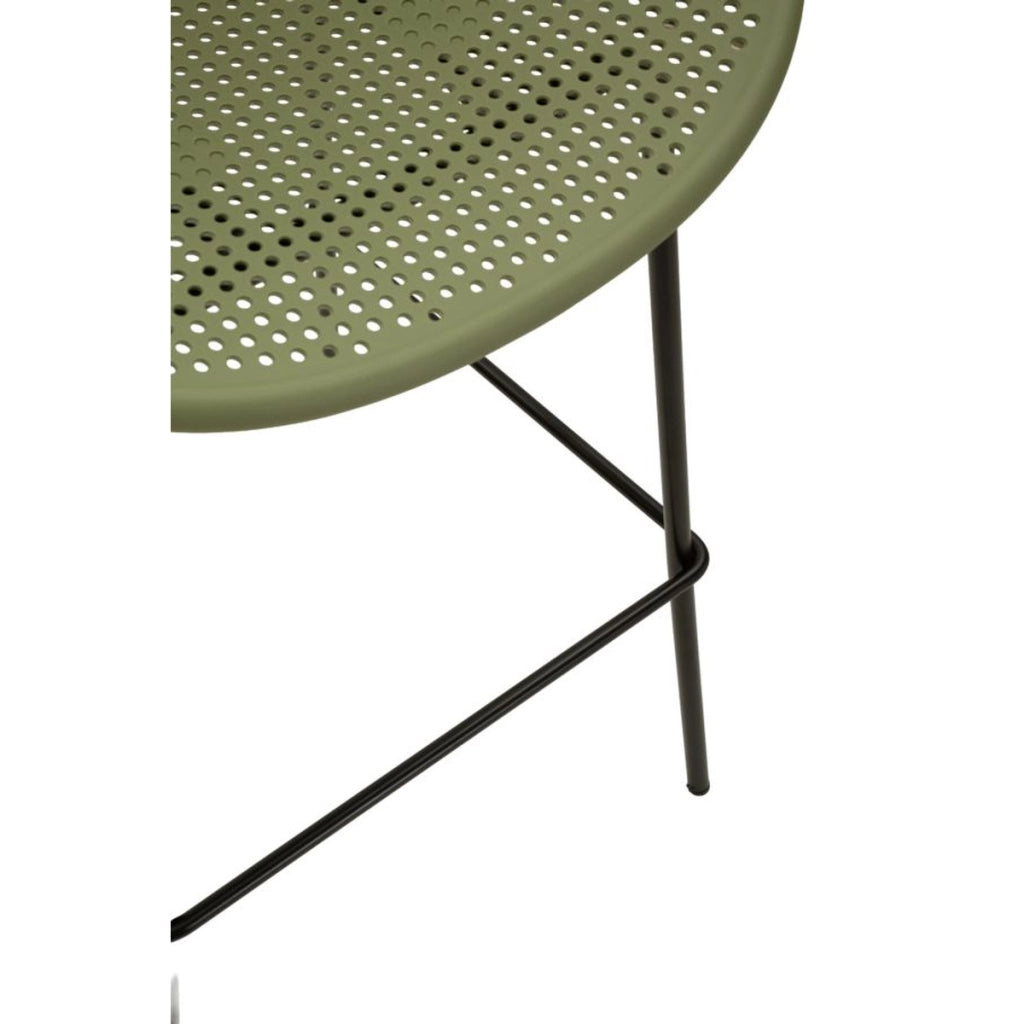 Set di 2 Sgabelli Alti VKH1089, Verde, Metallo, 50x50x98 cm
