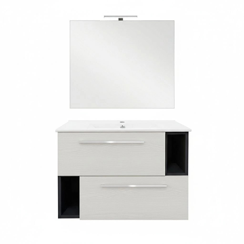 Base sospesa mobile bagno 80 cm MODC Bianco Venato
