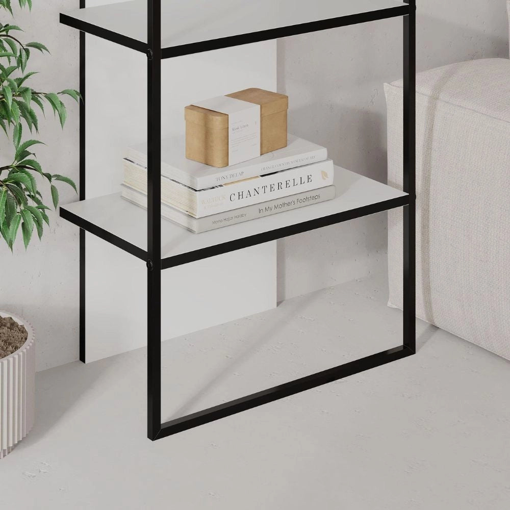Libreria Archy 5 ripiani in colore bianco