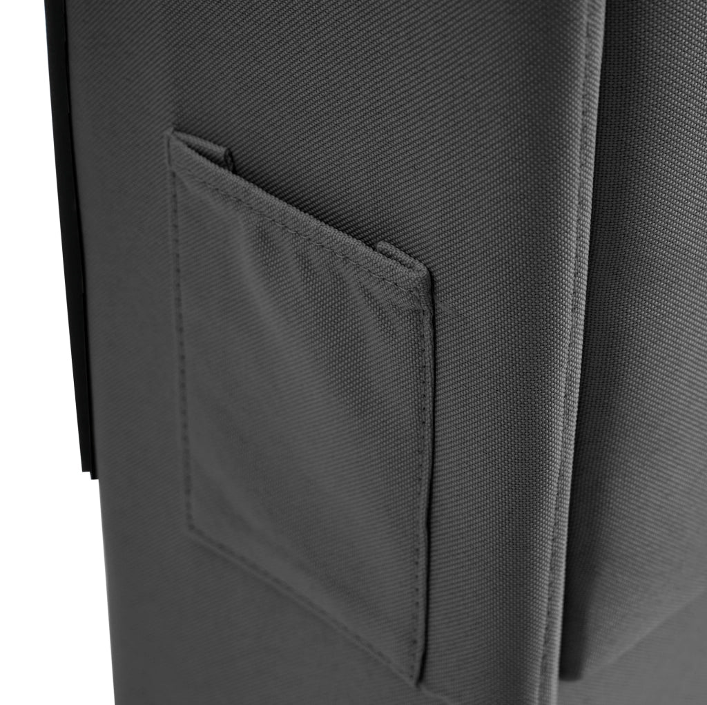 Letto matrimoniale imbottito ULEVR 140x200 cm con contenitore idraulico, LED 360¡ã, USB e Type-C, grigio