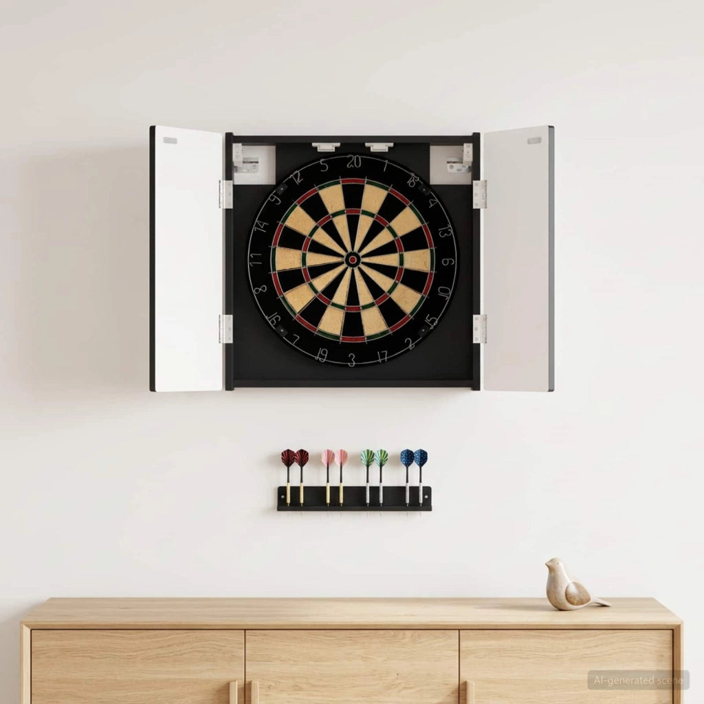 Armadio per Dartboard ALKMAAR Nero 52,5 x 10,5 x 53,5 cm 896226