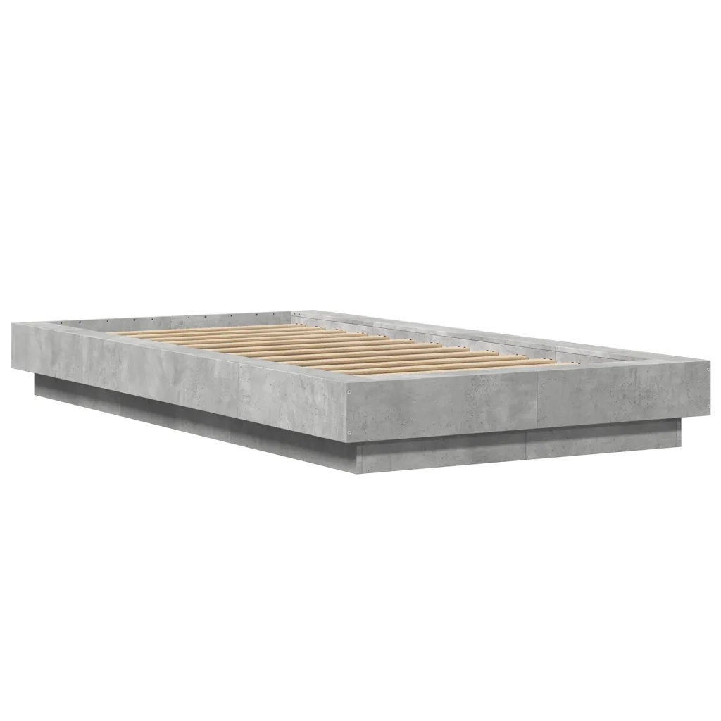 Giroletto Luci LED Grigio Cemento 90x200cm in Legno Multistrato 3281122