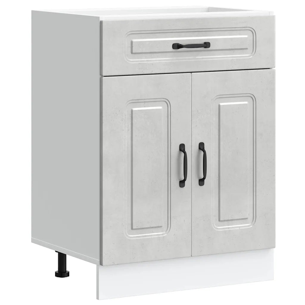 Base da Cucina Kalmar Grigio Cemento in Legno Multistrato 853491