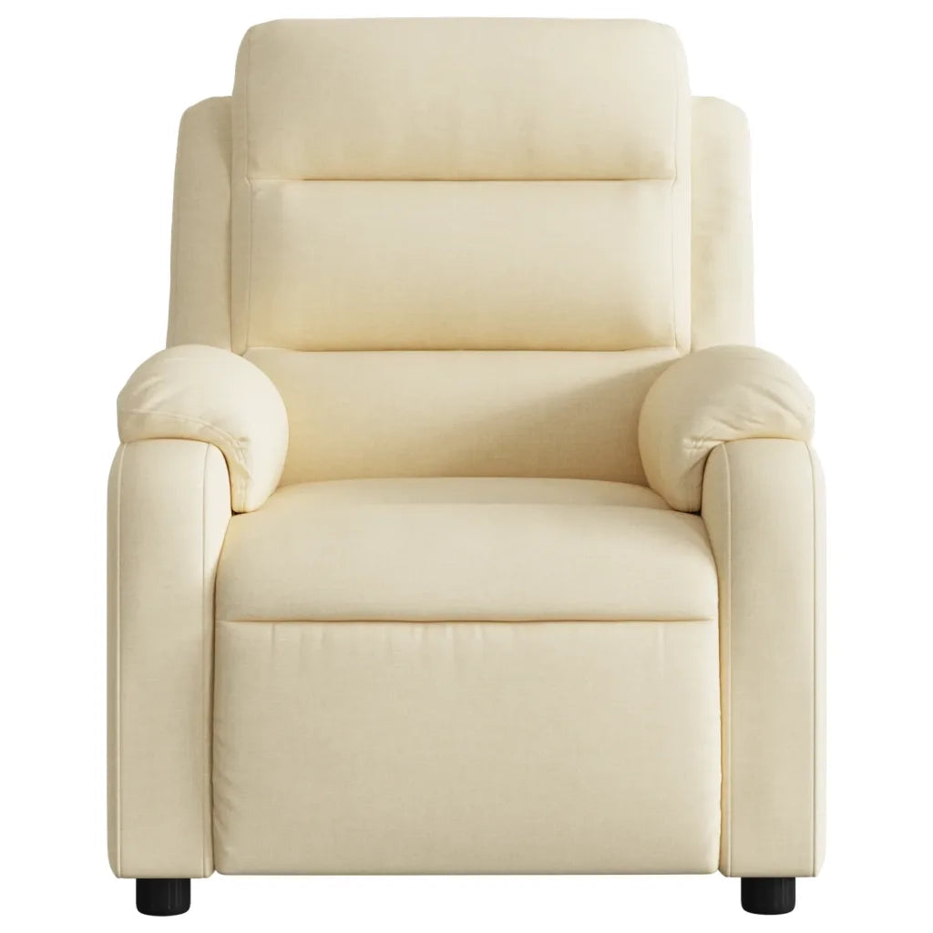 Divano Sedia-Poltrona Reclinabile in Tessuto Crema 587559