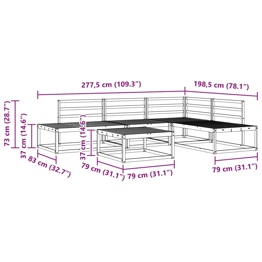 Set di divani da esterno 5 Pezzo 3387003