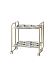 Carrello da cucina pieghevole sabbia con ruote BAUHAUS 2 ripiani