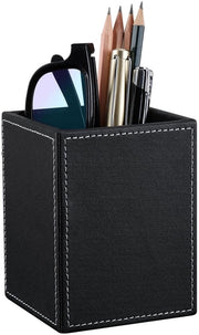 Organizzatore da Ufficio con Portapennelli in Pelle PU - Capacità 20 Stuks - Dimensioni 8,7 x 8,7 x 12 cm