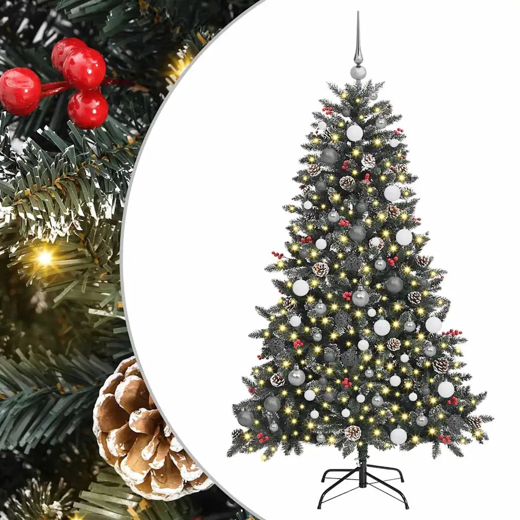 Albero di Natale artificiale con 300 LED Verde 180 cm