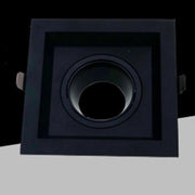 Trade Shop - Porta Faretto Orientabile Da Incasso Nero Per Lampadine Gu10 / Gu5.3 P33-gu10-n1 -