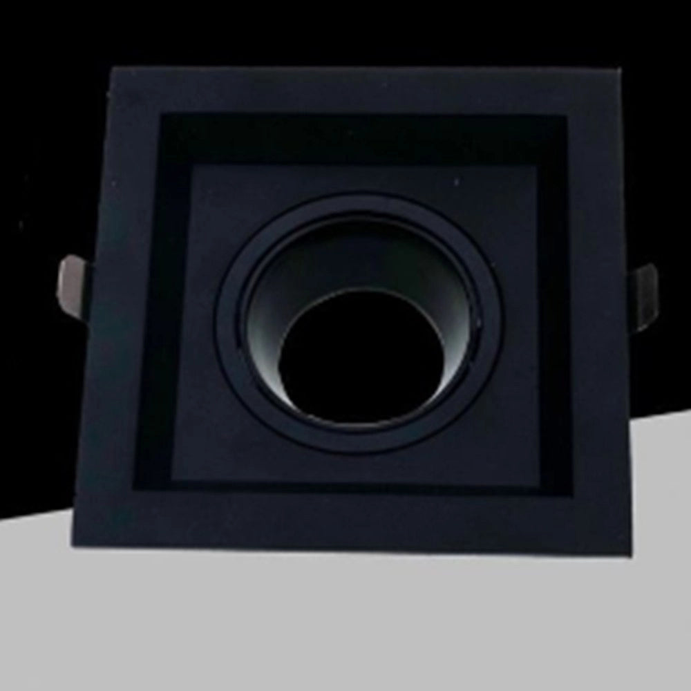 Trade Shop - Porta Faretto Orientabile Da Incasso Nero Per Lampadine Gu10 / Gu5.3 P33-gu10-n1 -