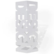 Portaombrelli Bastoni Passeggio Quadrato Acciaio 48,5 cm Bianco CFW5209562
