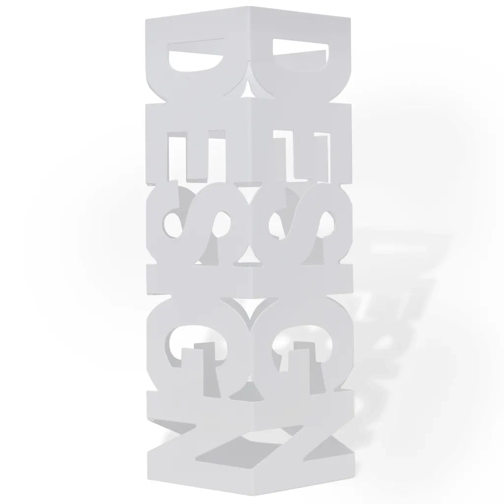 Portaombrelli Bastoni Passeggio Quadrato Acciaio 48,5 cm Bianco CFW5209562