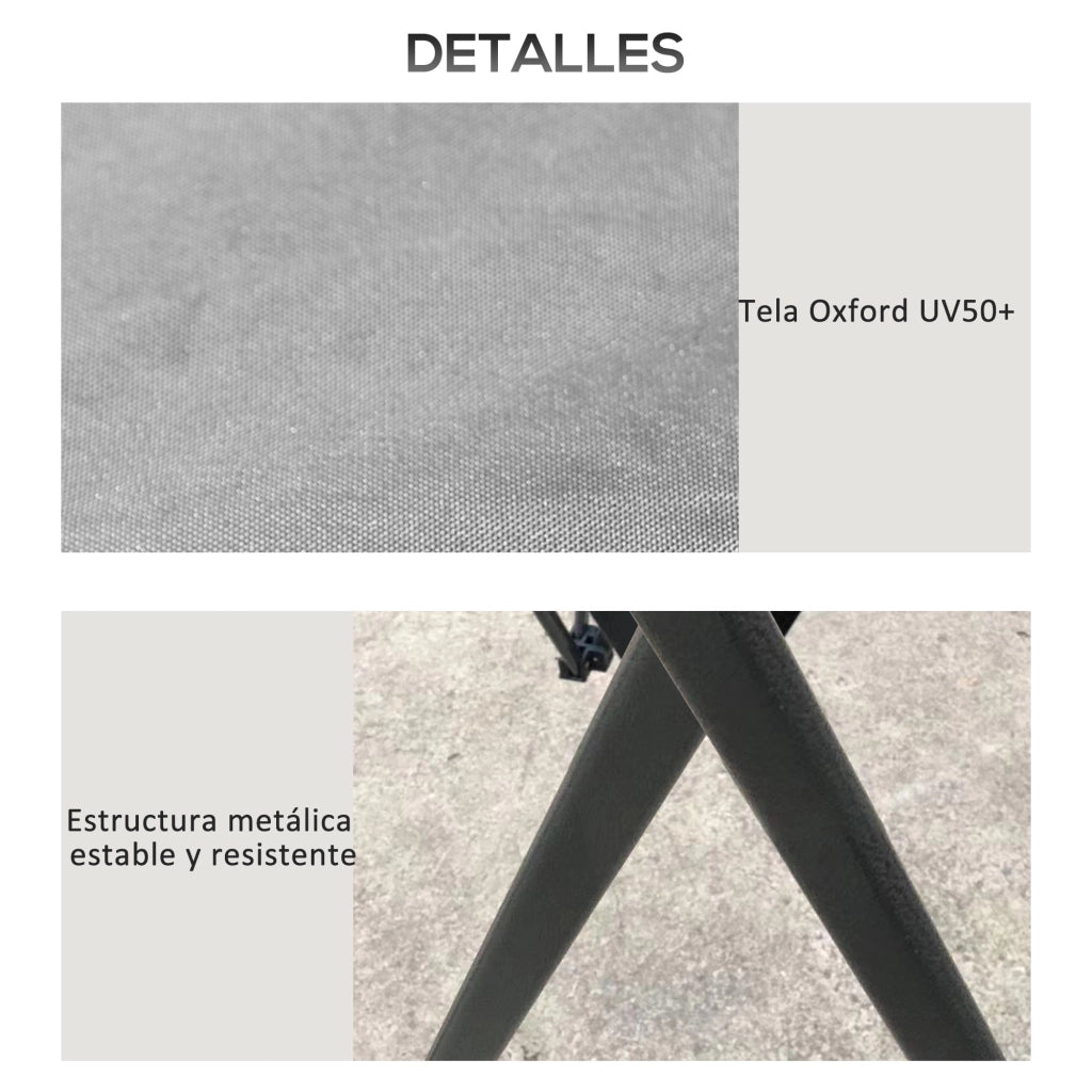 Tenda da giardino pieghevole ¨C zephmum ¨C grigio 4x4x2.8 m