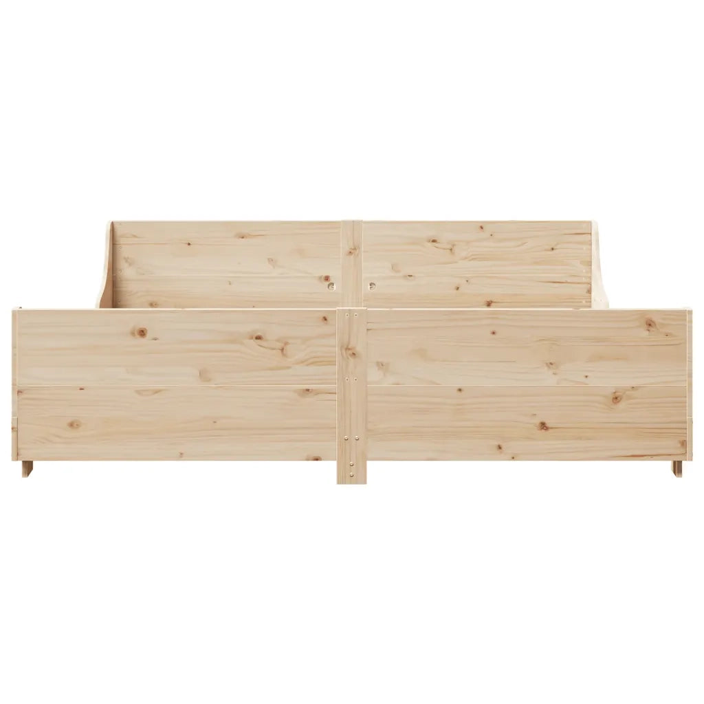Letto senza Materasso 180x200 cm in Legno Massello di Pino