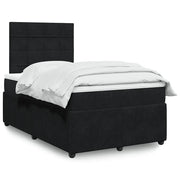 Giroletto a Molle con Materasso Nero 120x200 cm in Velluto 3292312