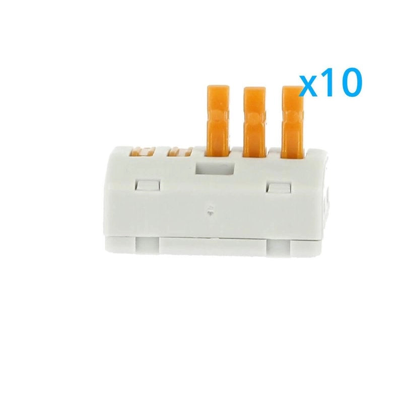 10 Morsetti a Molla 5 Leve Riutilizzabili Connettori Per Cavi Elettrici Facili