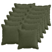 Federa 12 pz HOUTEN Verde 45 x 45 cm corduroy 918657