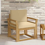 2 Pezzo Set di divani da esterno-Sofa da giardino Poliestere Bianco e Beige 683064