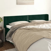 Testiera ad Orecchio Verde Scuro 203x16x78/88 cm in Velluto 3118697