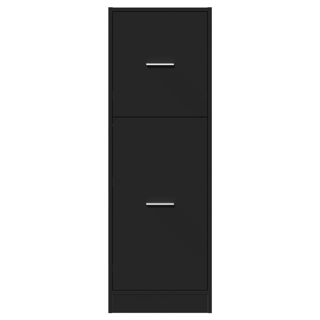 Armadietto da Farmacia Nero 40x41x118 cm in Truciolato