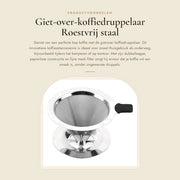 Doppio Caffè Filtro a Doppia Lastra - Stagno Inossidabile - Riciclabile - Filtro a Maglia Fine - Per 1-2 Caffè - Per Caffettiera a Stoviglie - Per Uso in Casa/Canto/Camping - Filtro Caffè