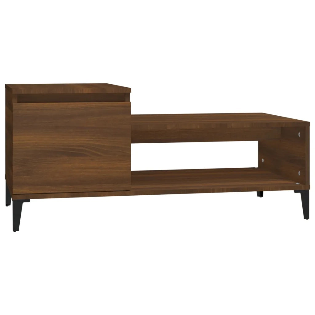 Tavolino da Salotto Rovere Marrone100x50x45cm Legno Multistrato cod mxl 26111